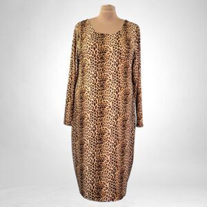 STORYTELLER Cheetah Print Knit Dress, NWOT! 2X